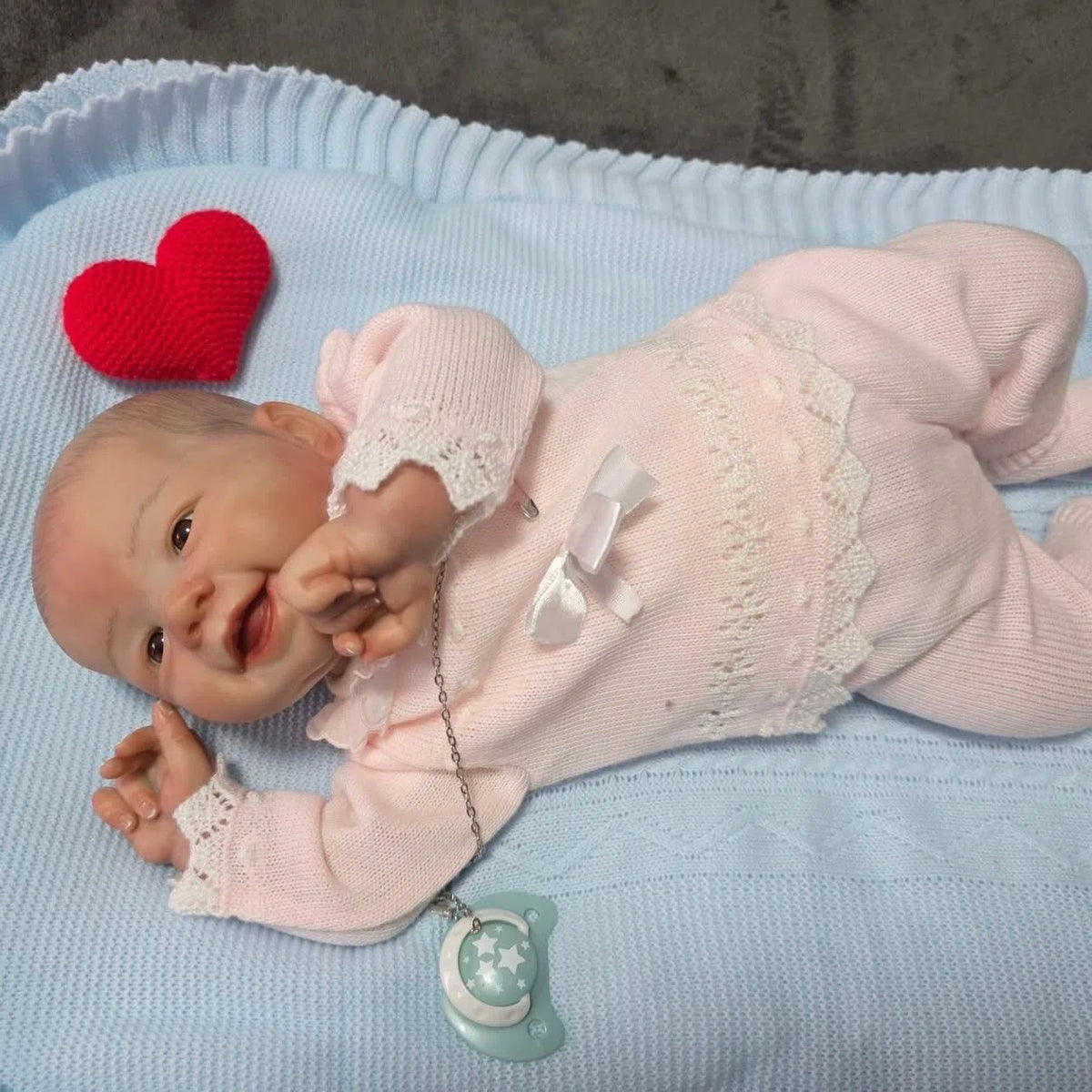 Muñeca bebé recién nacida Reborn de tela de 19 pulgadas