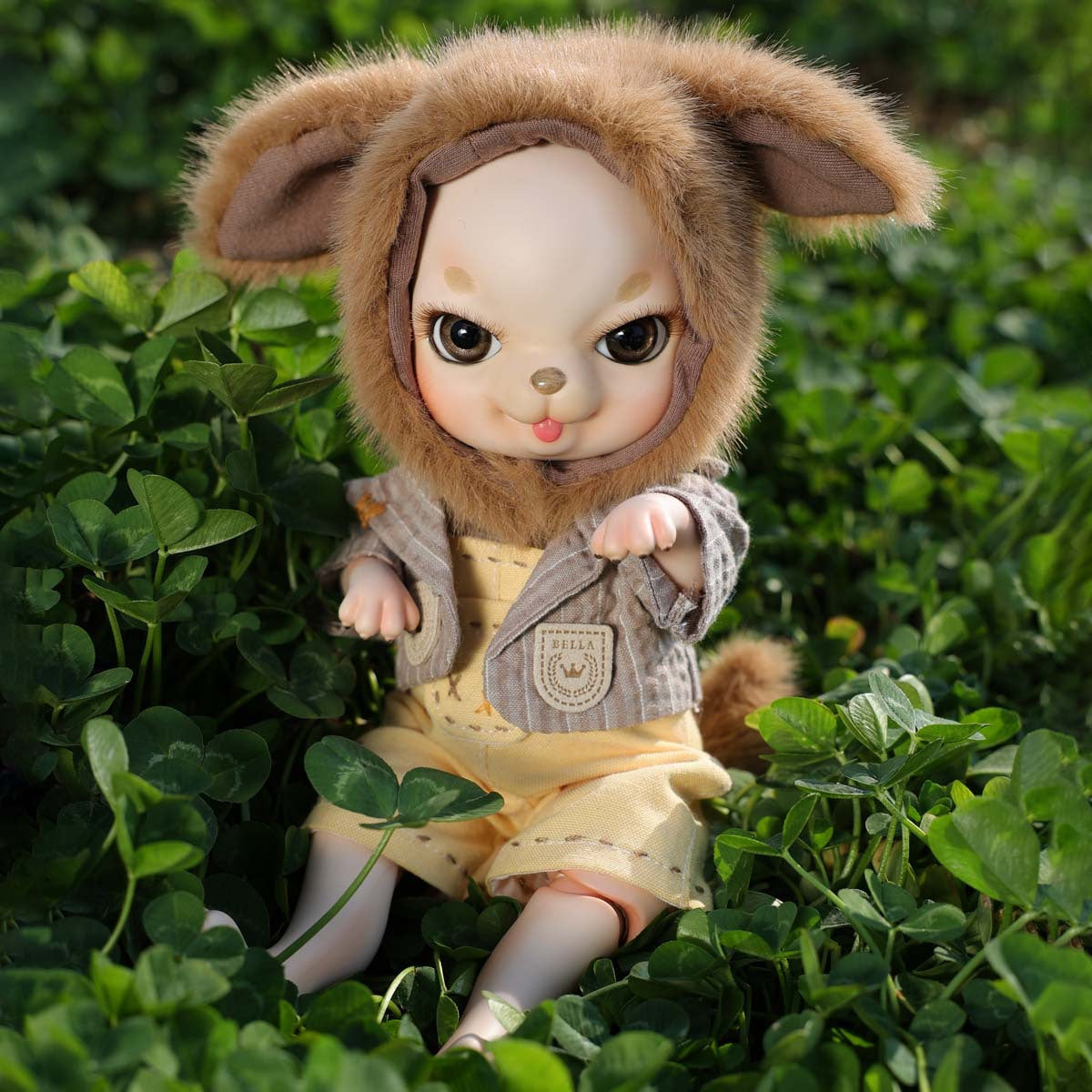 Muñeca articulada (BJD) de cerámica de 10 pulgadas con cuerpo completo, conjunto de felpa, decoración hecha a mano y juguete coleccionable