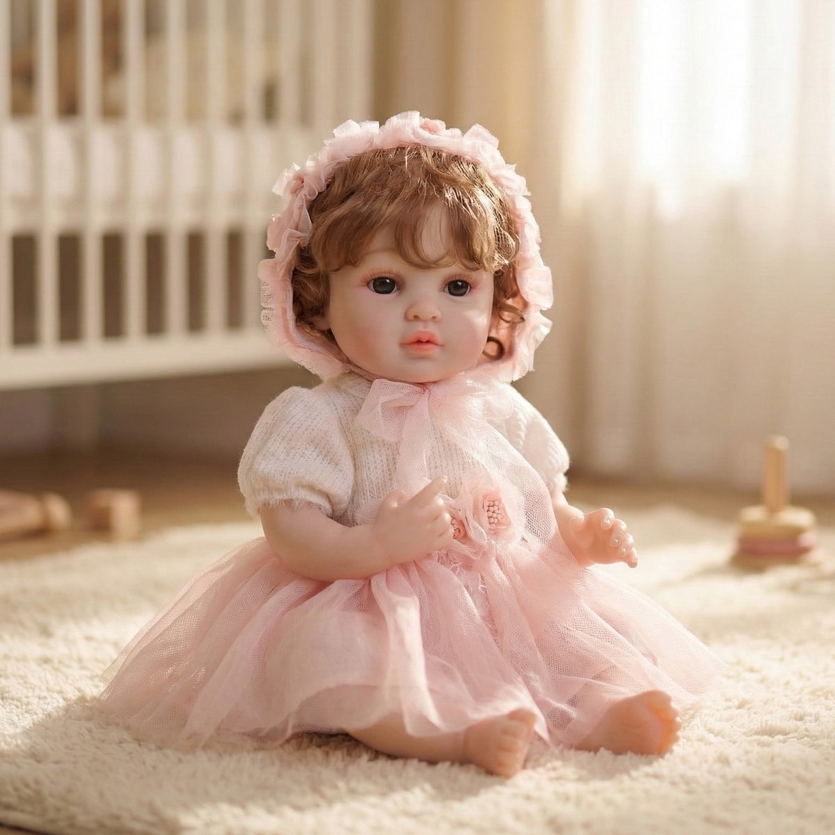Muñeca reborn de 20 pulgadas/50 cm, cabello injertado, cuerpo completo de vinilo, pintada a mano de forma exquisita, muñeca 3D para vestir, ideal como regalo y pieza de colección