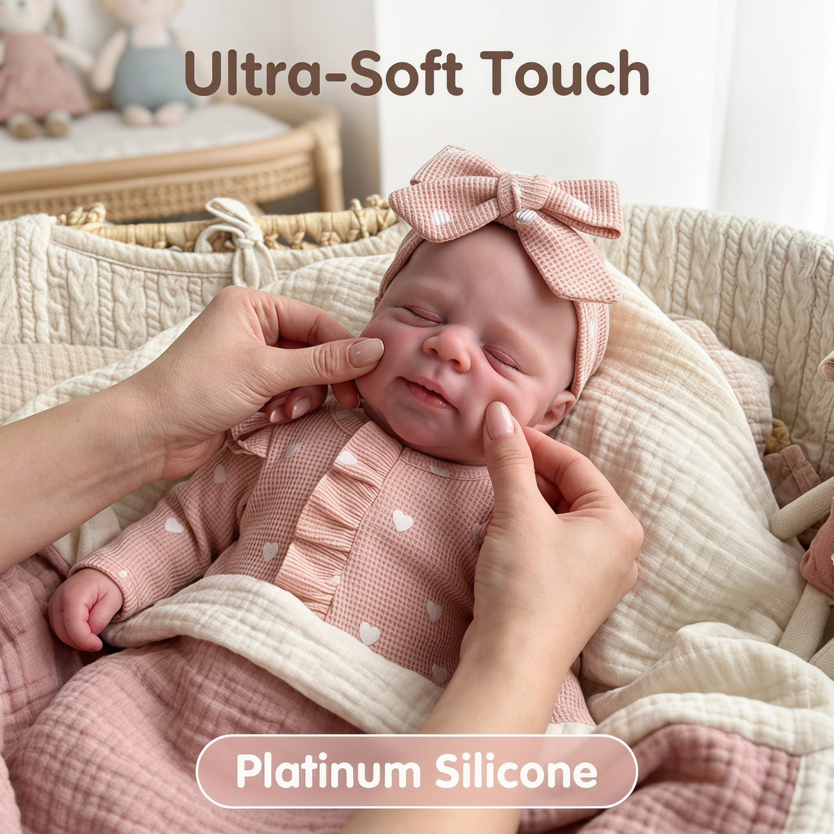 Muñeca Reborn de niña de 18 pulgadas, cuerpo completo de silicona, juguete compañero ideal para niños y coleccionistas adultos, regalo encantador para cumpleaños, baby showers y celebraciones festivas