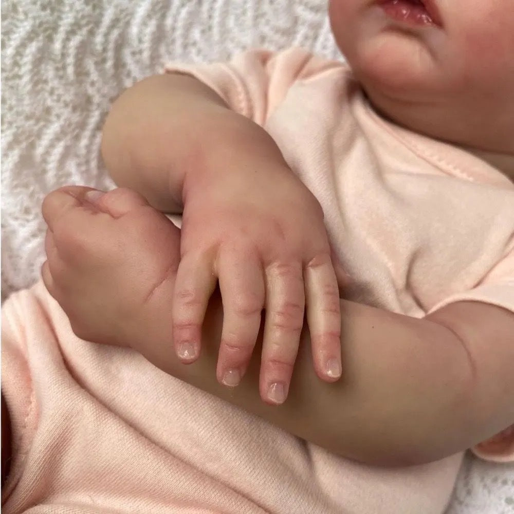 Muñeca bebé recién nacida realista de 19 pulgadas, muñeca hecha a mano de vinilo completo, juguete realista para niños