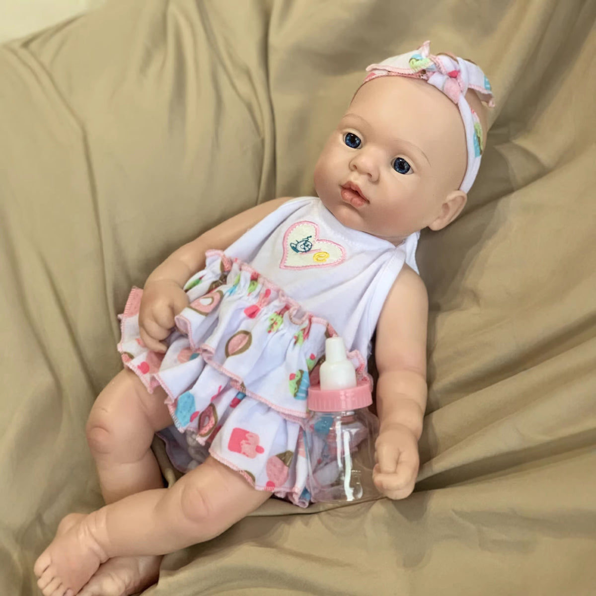 Muñeca Reborn artesanal de 16 pulgadas con cuerpo de silicona sólida, piel 3D realista, juguete de regalo para niñas