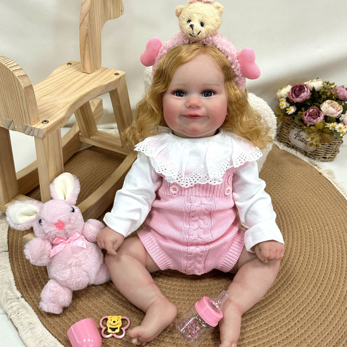 Muñecas bebé Reborn de 24 pulgadas con cuerpo de tela, muñeca recién nacida realista, juguete para niñas y niños