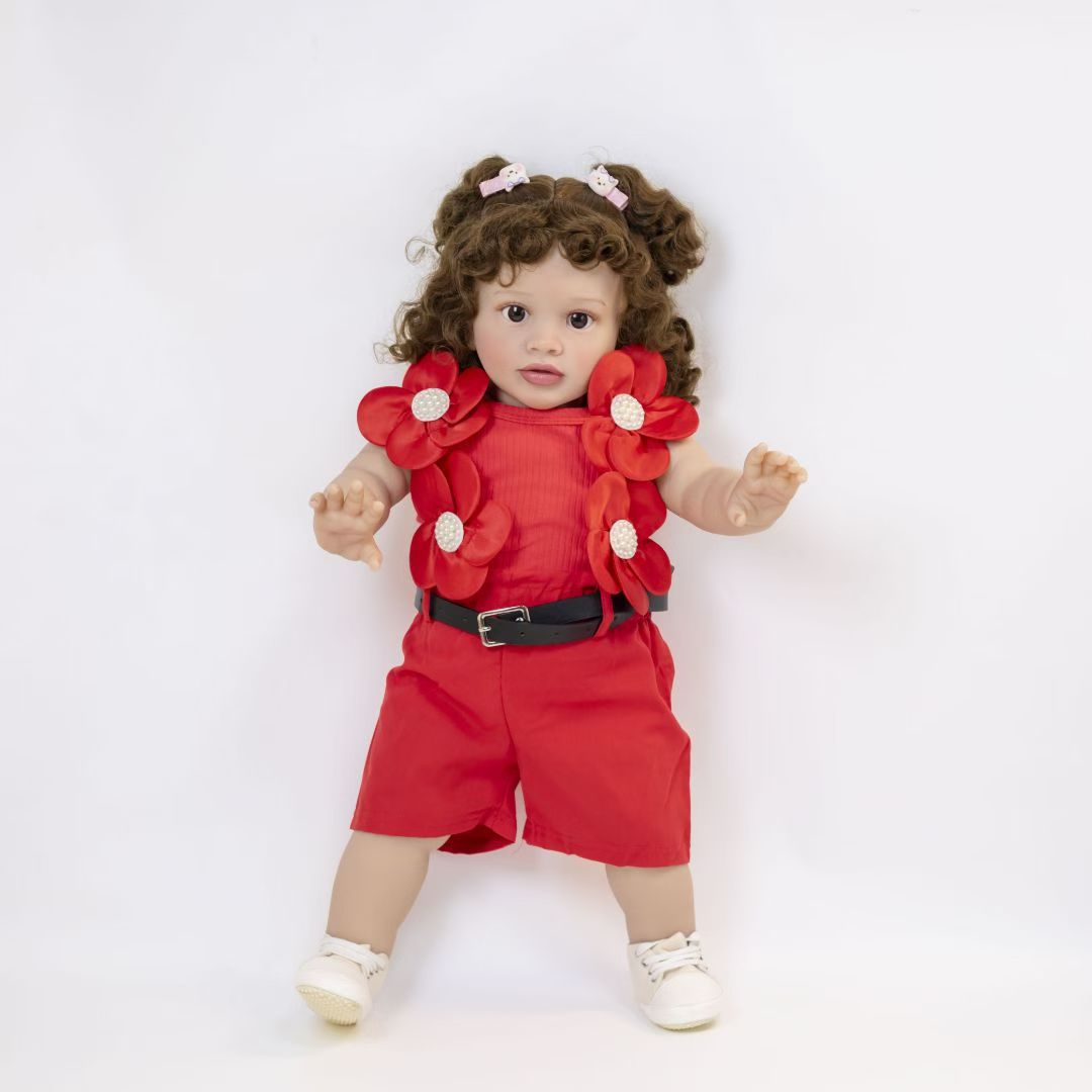 Muñeca realista de 26 pulgadas con cuerpo de tela, un juguete de recuerdo preciado para niños y coleccionistas adultos