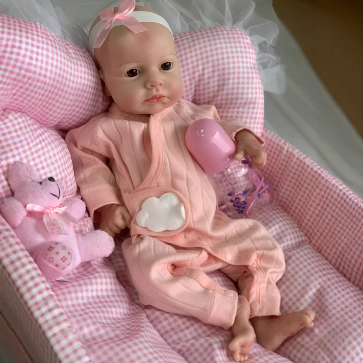 Muñeca reborn de 18 pulgadas de silicona sólida, juguete de compañía para bebé con simulación suave