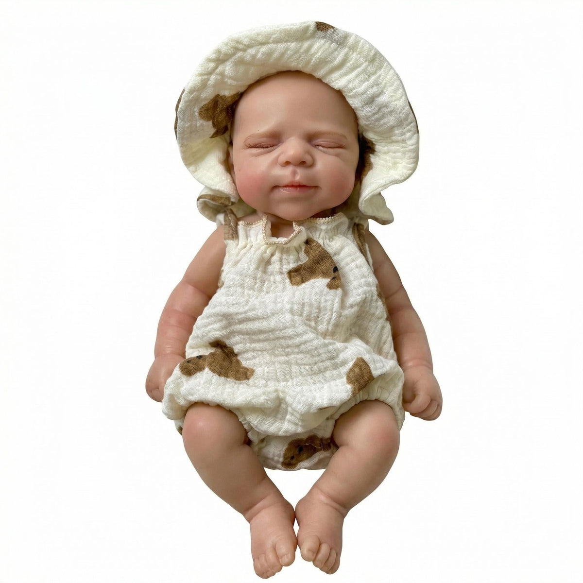 Muñeca reborn de silicona sólida Pascale, de 12 pulgadas, con mono sin mangas
