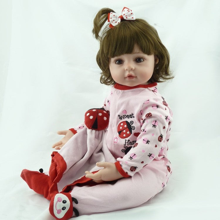 Muñeca Reborn de 18 pulgadas con cuerpo de tela, textura de piel real, set de regalo ideal como compañero de confort terapéutico