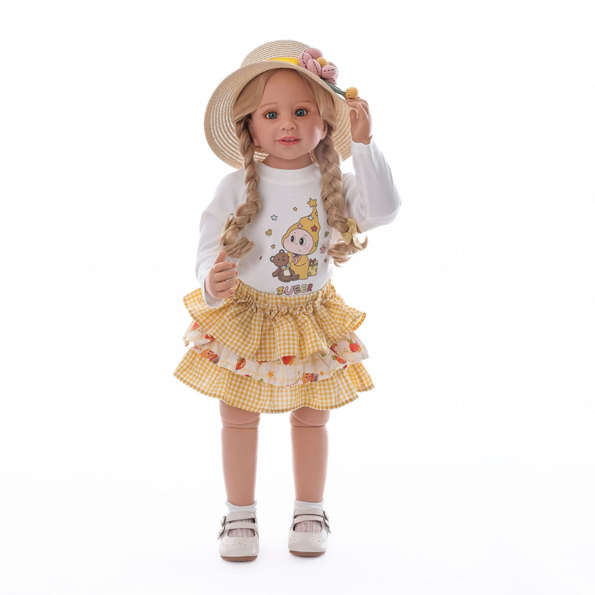 Muñeca de niña de 80 cm para 2-3 años, muñeca articulada BJD realista y de alta fidelidad