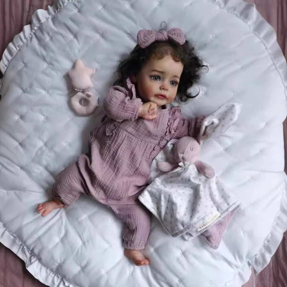 Muñeca Reborn de 24 pulgadas con cuerpo de tela, realista, regalo para mujer y niña