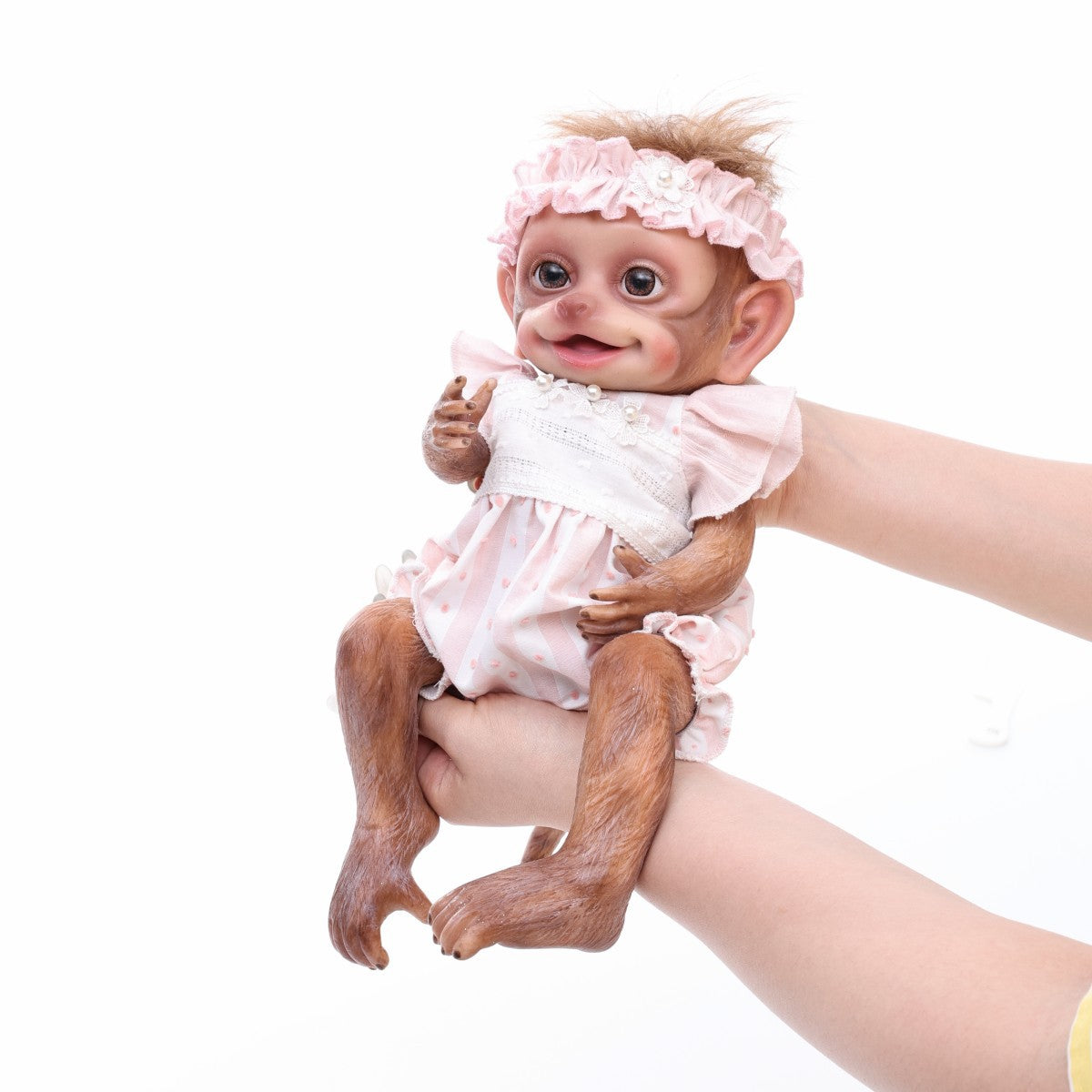 Muñeca bebé Reborn de silicona suave de cuerpo completo de 13 pulgadas, muñeca de mono de silicona sólida, juguete hecho a mano de alta calidad, regalo para niños
