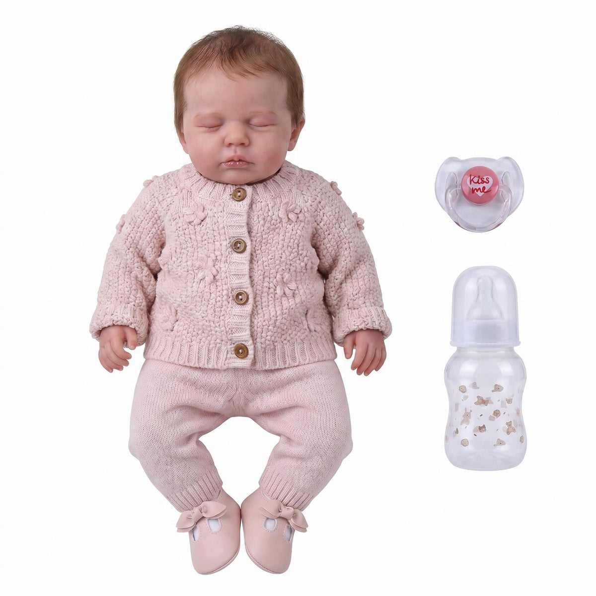 Muñeca Reborn de 19 pulgadas, juguete artesanal de regalo para niños con cuerpo completo de vinilo