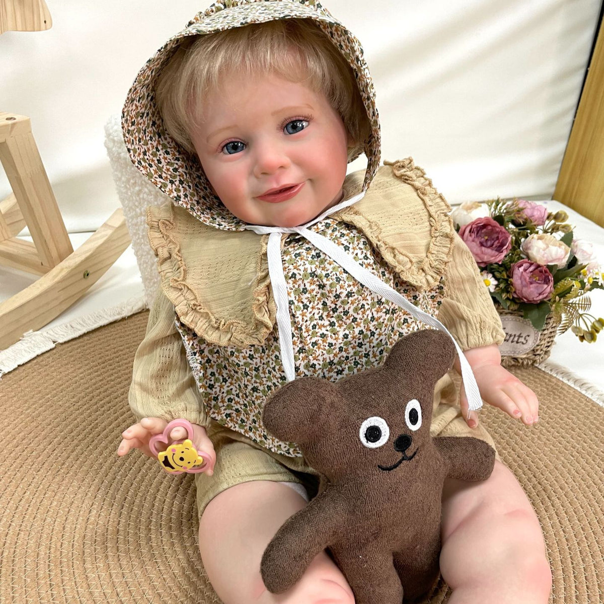 Muñeca Reborn de 26 pulgadas hecha a mano, cuerpo de tela, piel 3D realista, juguete de bebé recién nacido, regalo para niñas y coleccionistas de muñecas
