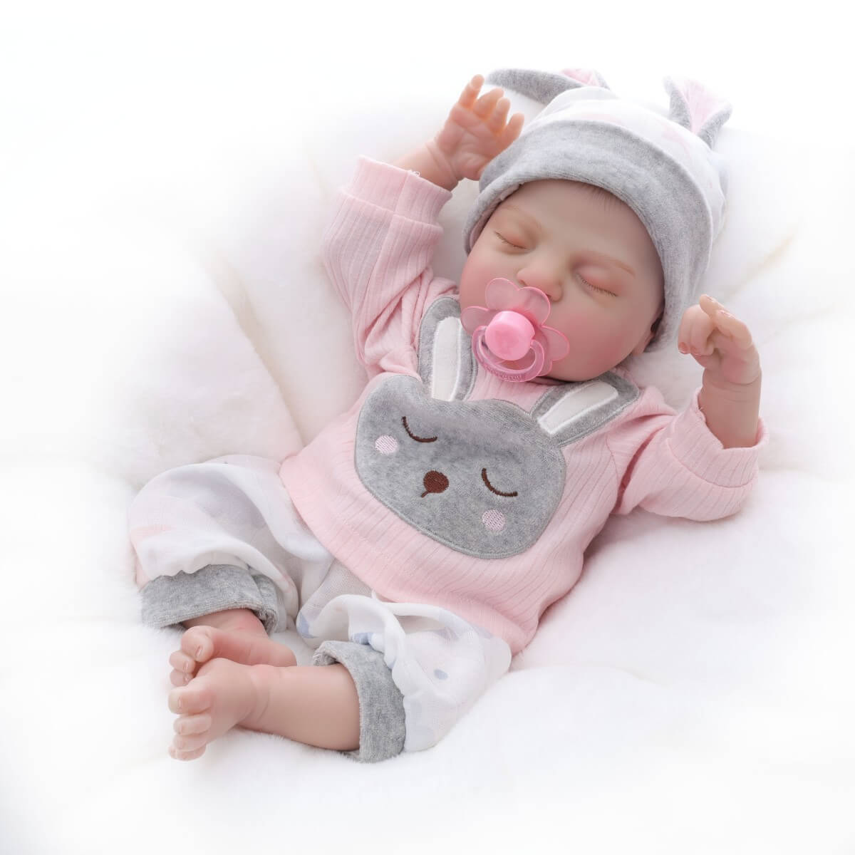 Muñeca Reborn de tela de 45 cm, bebé de simulación de altura y color