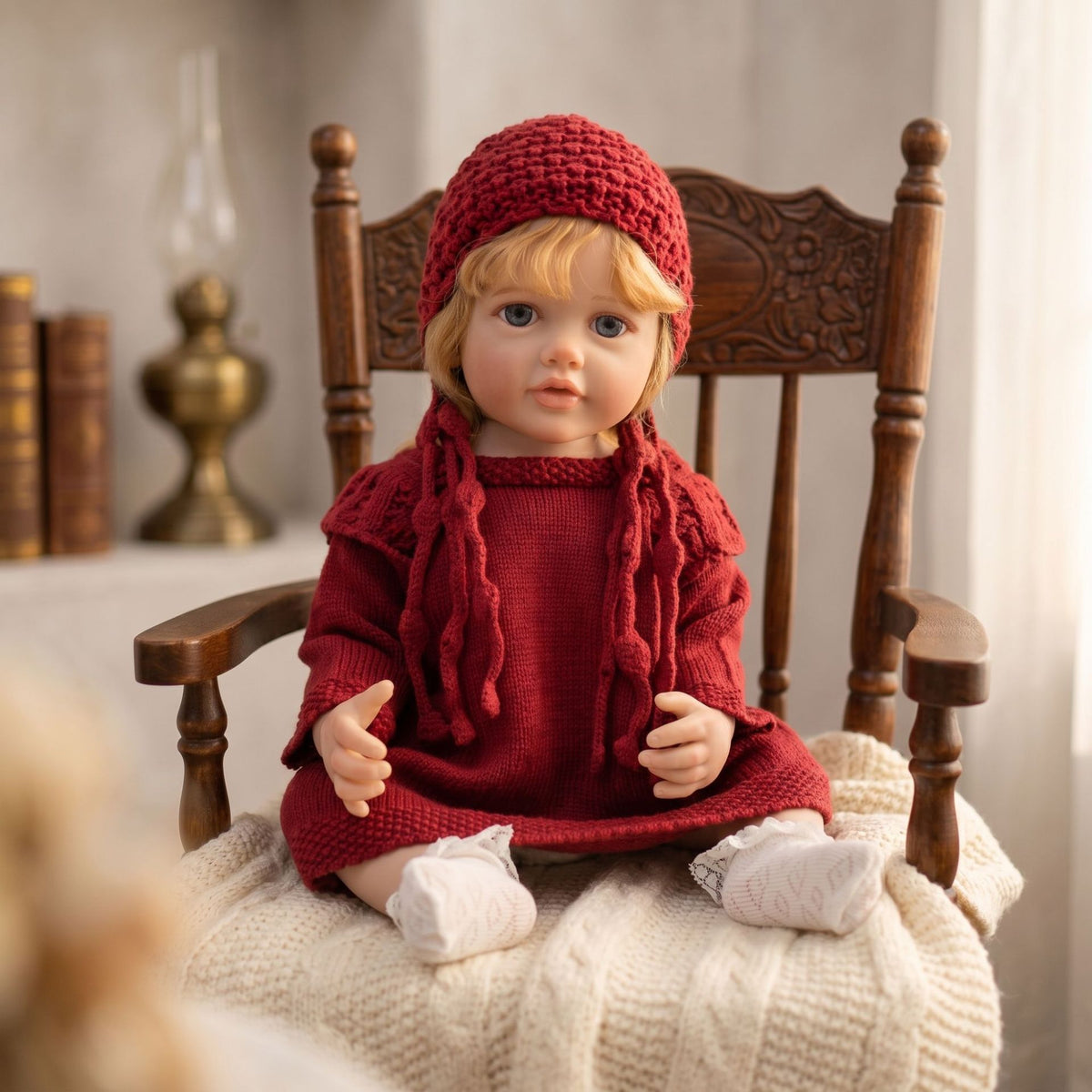 Muñeca Reborn de 22 pulgadas con cuerpo de vinilo completo, pelo implantado a mano, juguete de baño, regalo