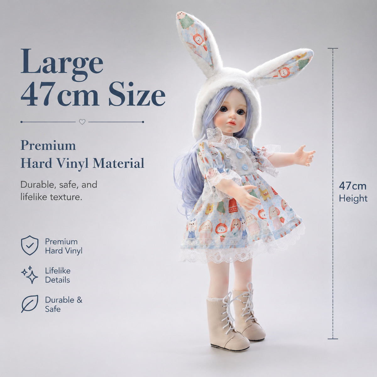Muñeca bebé Reborn realista de 18 pulgadas hecha a mano con cuerpo completo de vinilo, piel 3D realista, juguete para niñas pequeñas