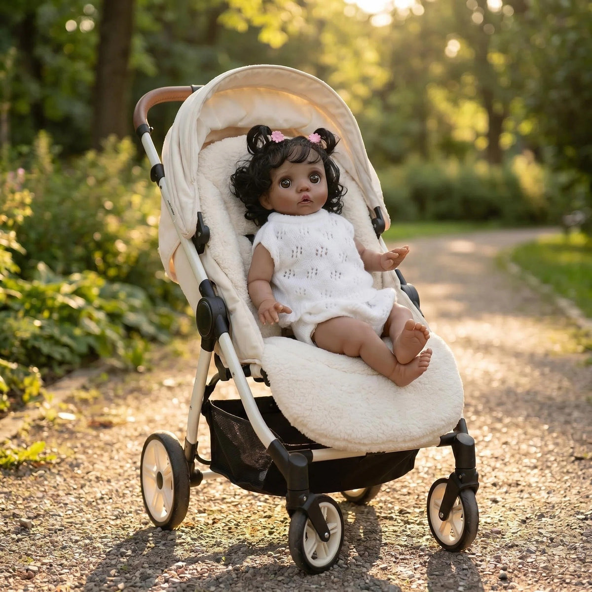 Muñeca reborn de 16 pulgadas con cuerpo de tela, conjunto de punto transpirable, regalo sorpresa premium para fiestas de cumpleaños y celebraciones de temporada festiva