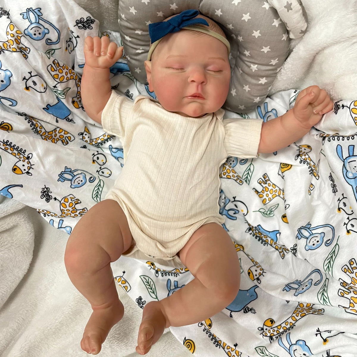 Muñeca bebé Reborn de 20 pulgadas con cuerpo de tela, muñeca de estilo recién nacido hecha a mano para niñas
