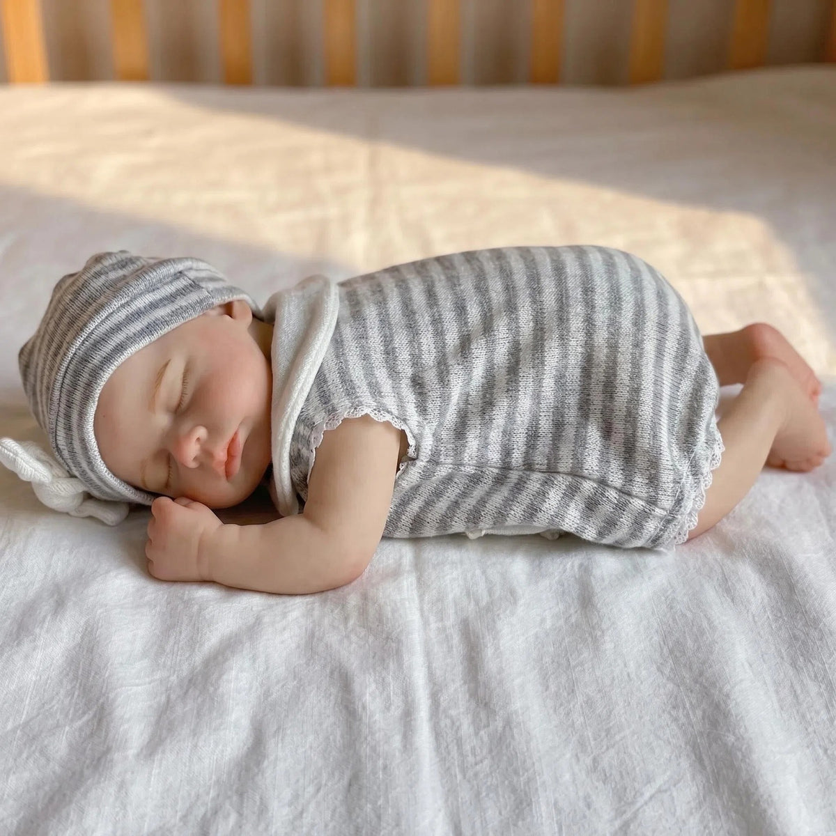 Muñeca Reborn de 12 pulgadas hecha a mano, bebé durmiente de silicona sólida, lavable, con tacto real, muñeca artística coleccionable