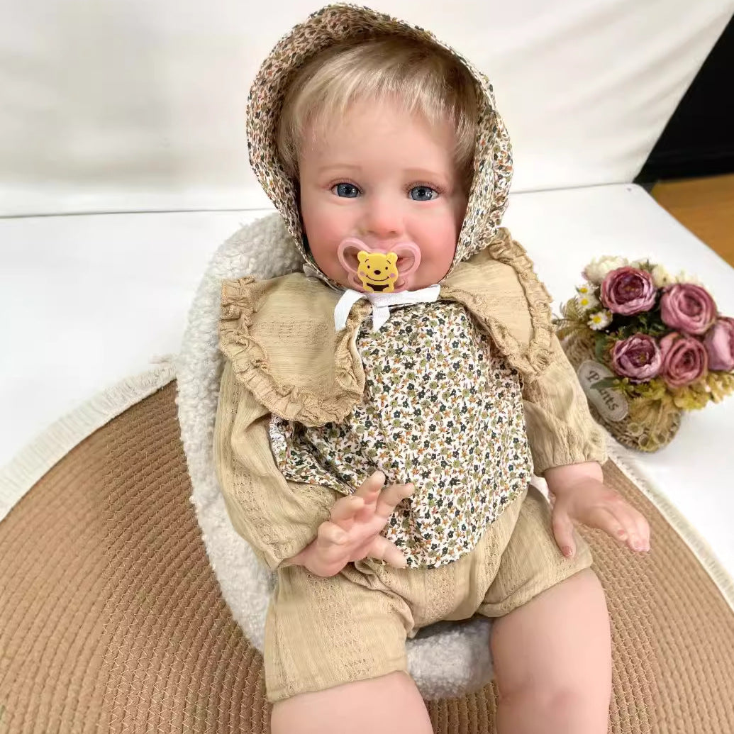 Muñeca Reborn de 26 pulgadas hecha a mano, cuerpo de tela, piel 3D realista, juguete de bebé recién nacido, regalo para niñas y coleccionistas de muñecas