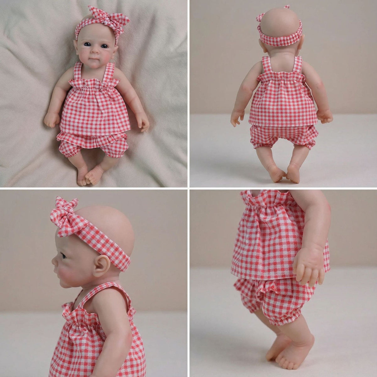 Juego de correas de rejilla rosa de 12 pulgadas para muñeca de silicona sólida Rebirth