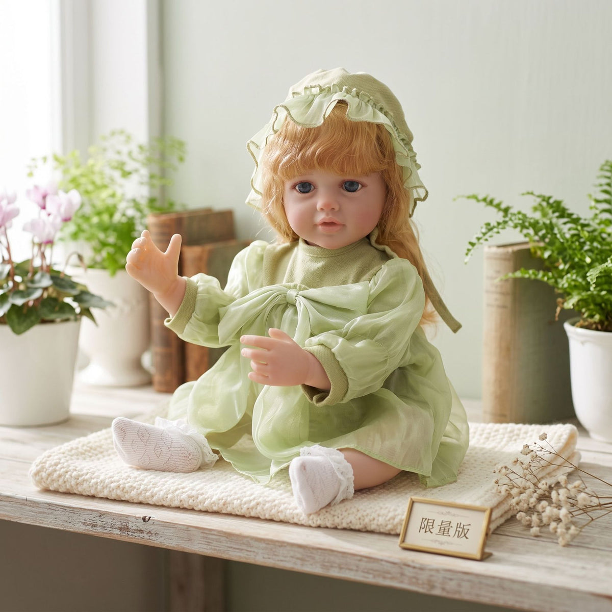 Muñeca Reborn de 22 pulgadas, cuerpo completo de vinilo ultrarrealista, extremidades flexibles y suaves, muñeca de compañía segura para niños
