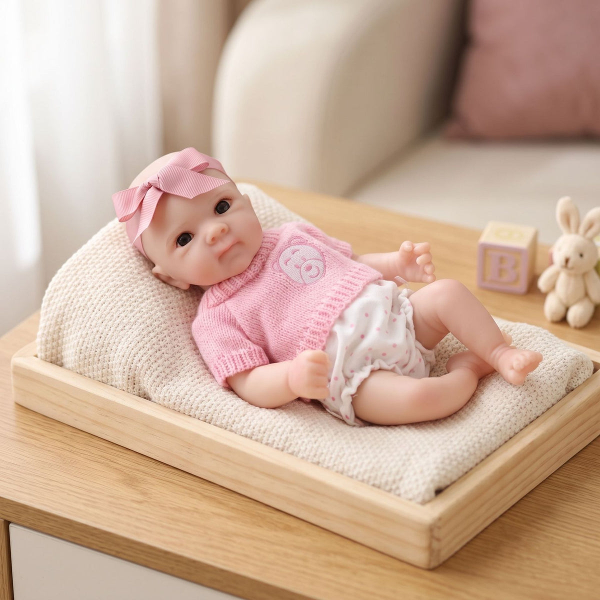 Muñeca bebé Reborn realista de 12 pulgadas con cuerpo completo de silicona sólida, piel con venas 3D realistas, muñeca recién nacida hecha a mano, regalo perfecto de cumpleaños o Navidad para niñas pequeñas