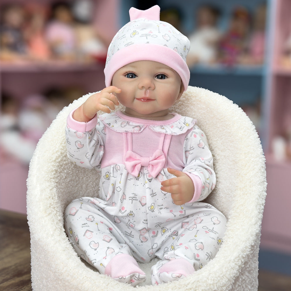 Muñeca reborn de vinilo completo de 20 pulgadas, rasgos de bebé realistas, juguete de compañía ideal para niños y coleccionistas adultos