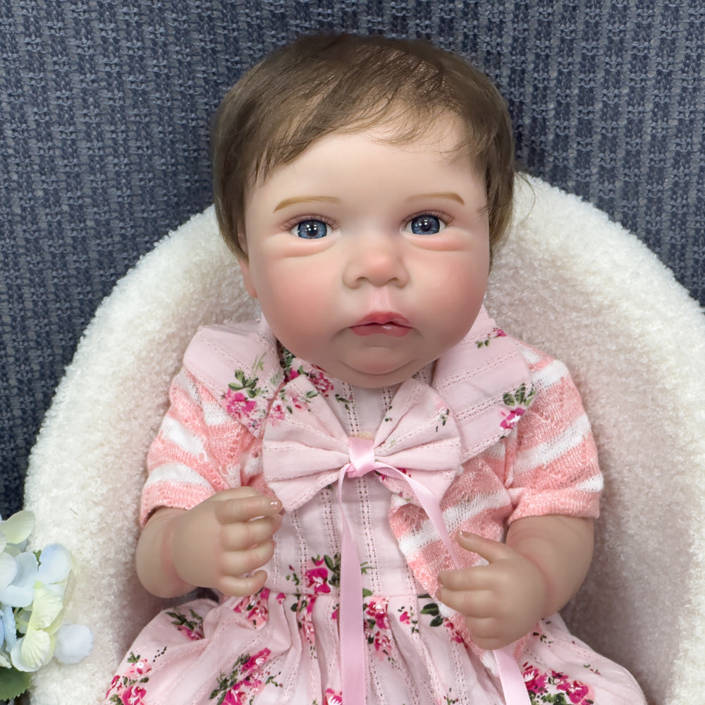 Sorpresa ideal para las fiestas: muñeca bebé de vinilo de 20 pulgadas, juguete infantil realista para todas las edades
