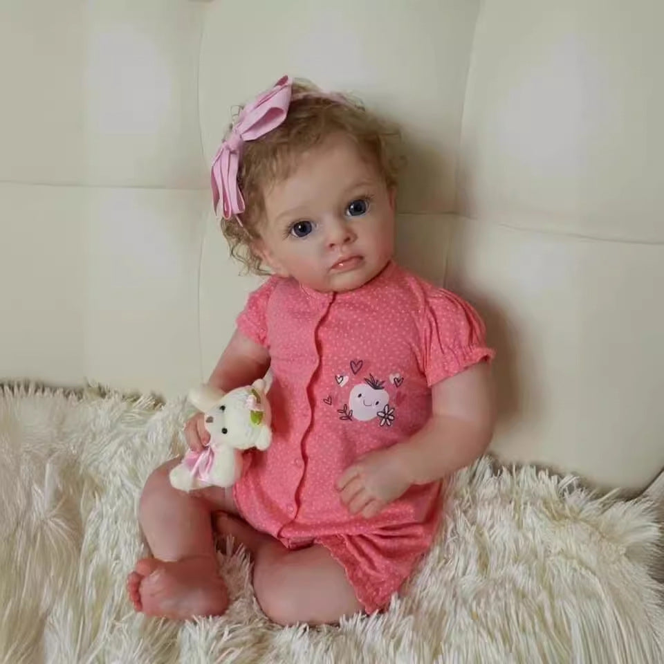 Muñeca bebé Reborn de 24 pulgadas, realista, con cuerpo de tela, muñeca de niña recién nacida, regalo