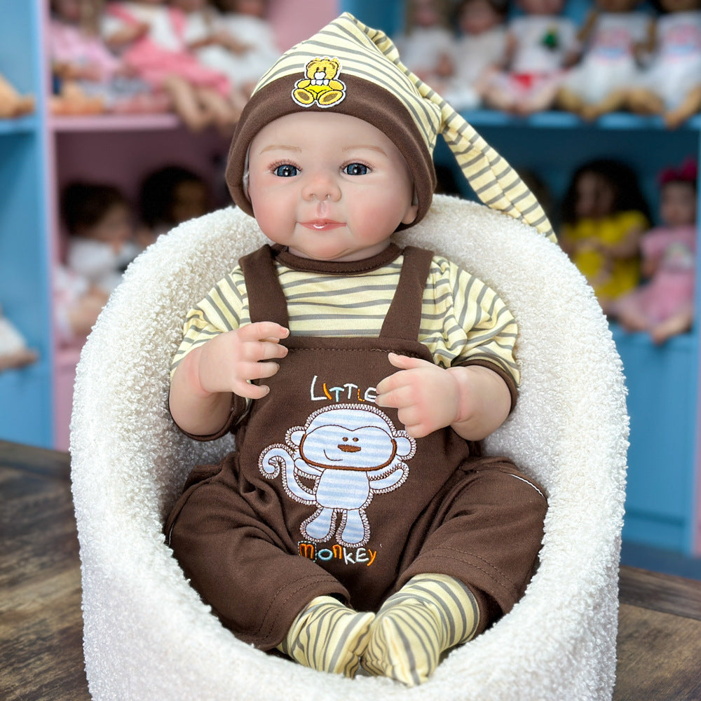 Muñeca reborn de vinilo completo de 20 pulgadas, rasgos de bebé realistas, juguete de compañía ideal para niños y coleccionistas adultos