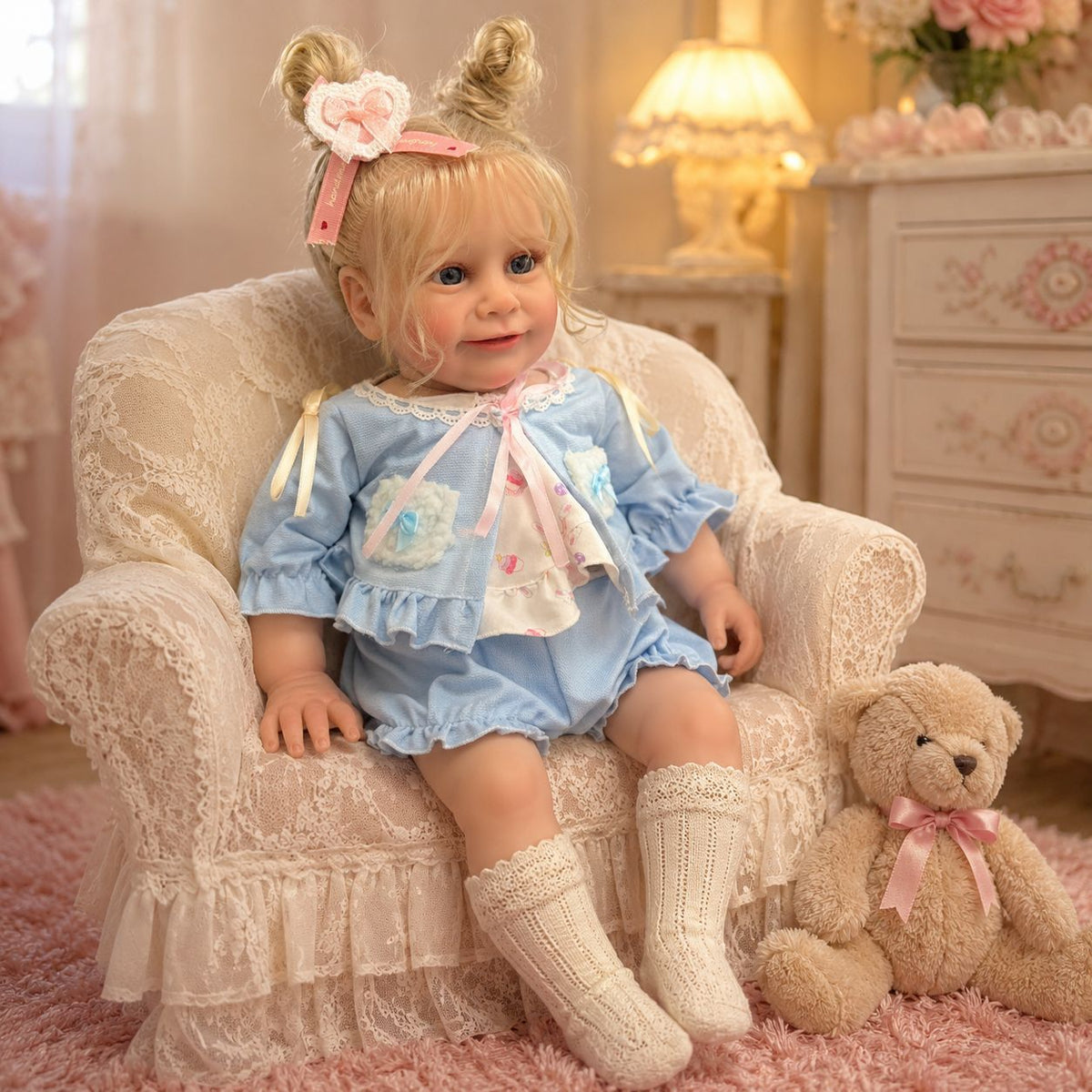 Muñeca estilo reborn de 24 pulgadas con cuerpo de tela, un recuerdo especial para cumpleaños y próximas temporadas festivas