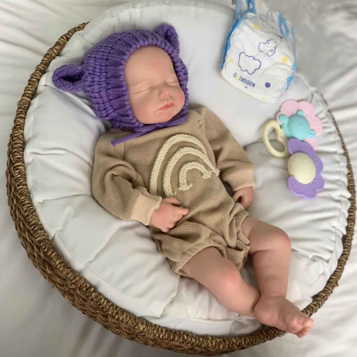 Muñeca Reborn realista de 18 pulgadas con cuerpo de silicona sólida, juguete hecho a mano, regalo para niñas y coleccionistas de muñecas