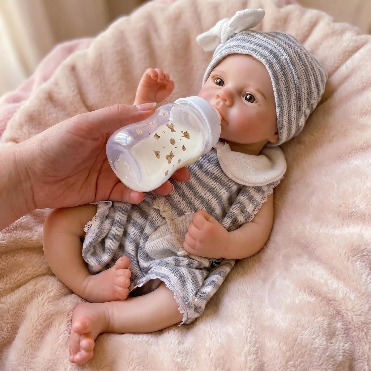 Muñeca reborn de 12 pulgadas con cuerpo completo de silicona sólida como regalo de Navidad para niños o coleccionistas de muñecas adultos