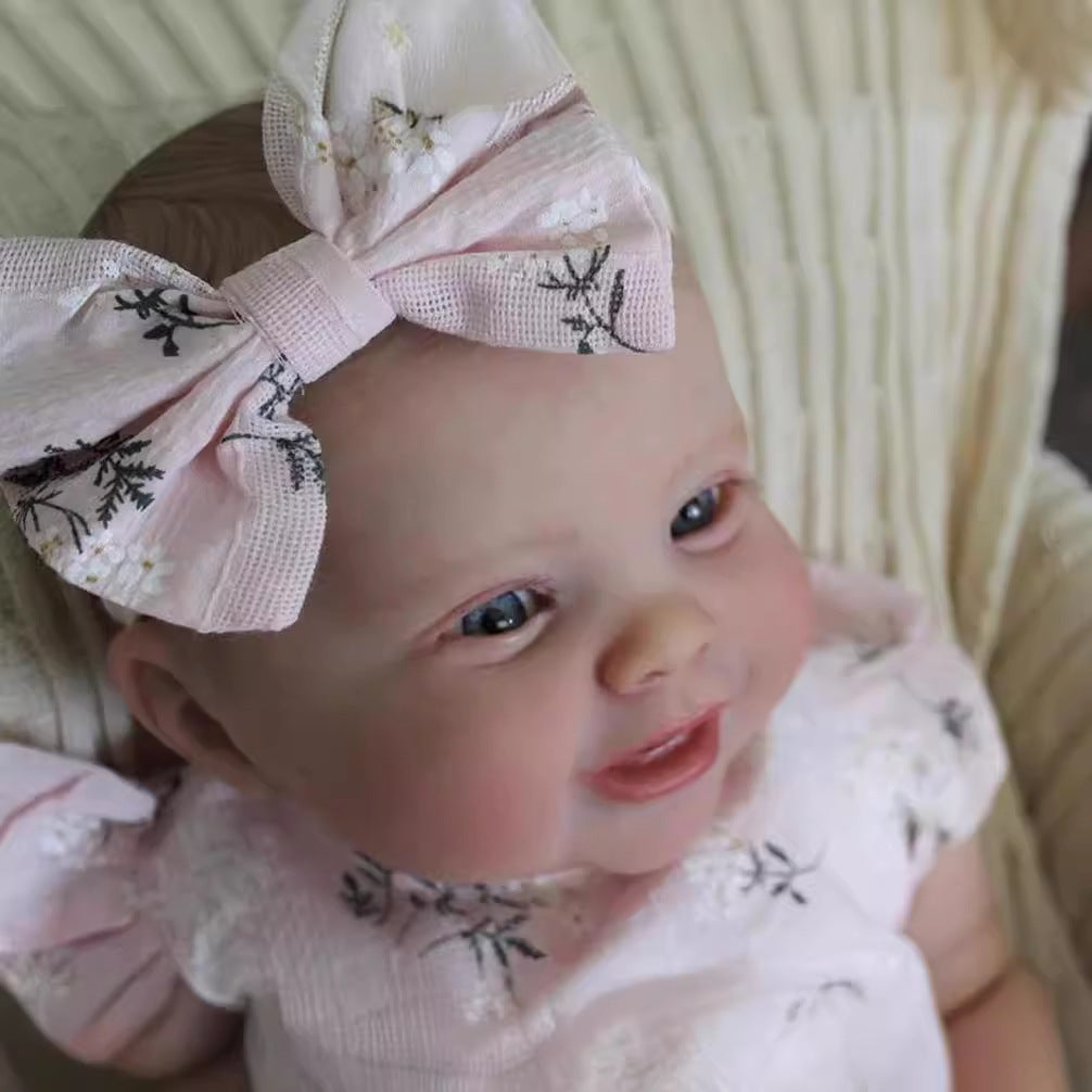 Muñeca bebé Reborn de 24 pulgadas con cuerpo de tela, pelo pintado a mano, muñeca hecha a mano para regalo