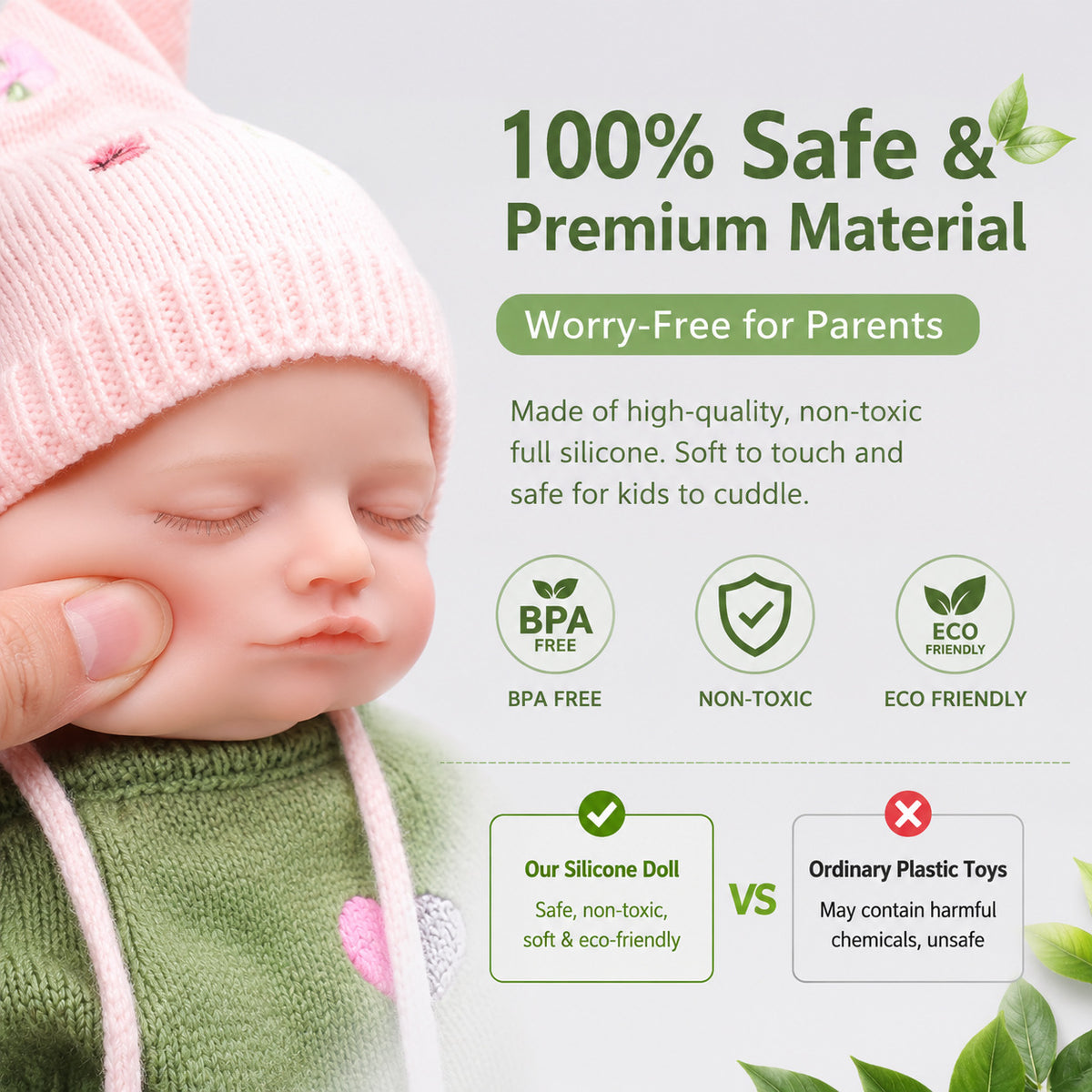 Muñeca Reborn de cuerpo completo de silicona de 17 pulgadas, juguete de simulación para niñas, regalo de baby shower