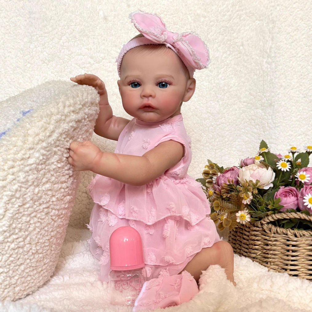 Muñeca Reborn de vinilo completo de 48 cm, regalo para niños