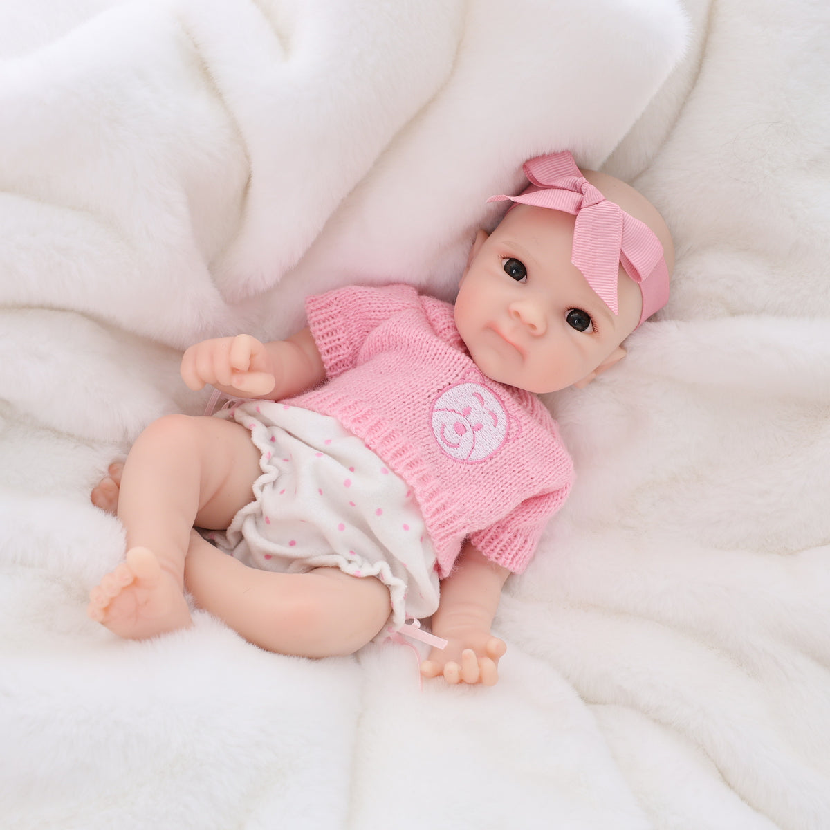 Muñeca bebé Reborn realista de 12 pulgadas con cuerpo completo de silicona sólida, piel con venas 3D realistas, muñeca recién nacida hecha a mano, regalo perfecto de cumpleaños o Navidad para niñas pequeñas