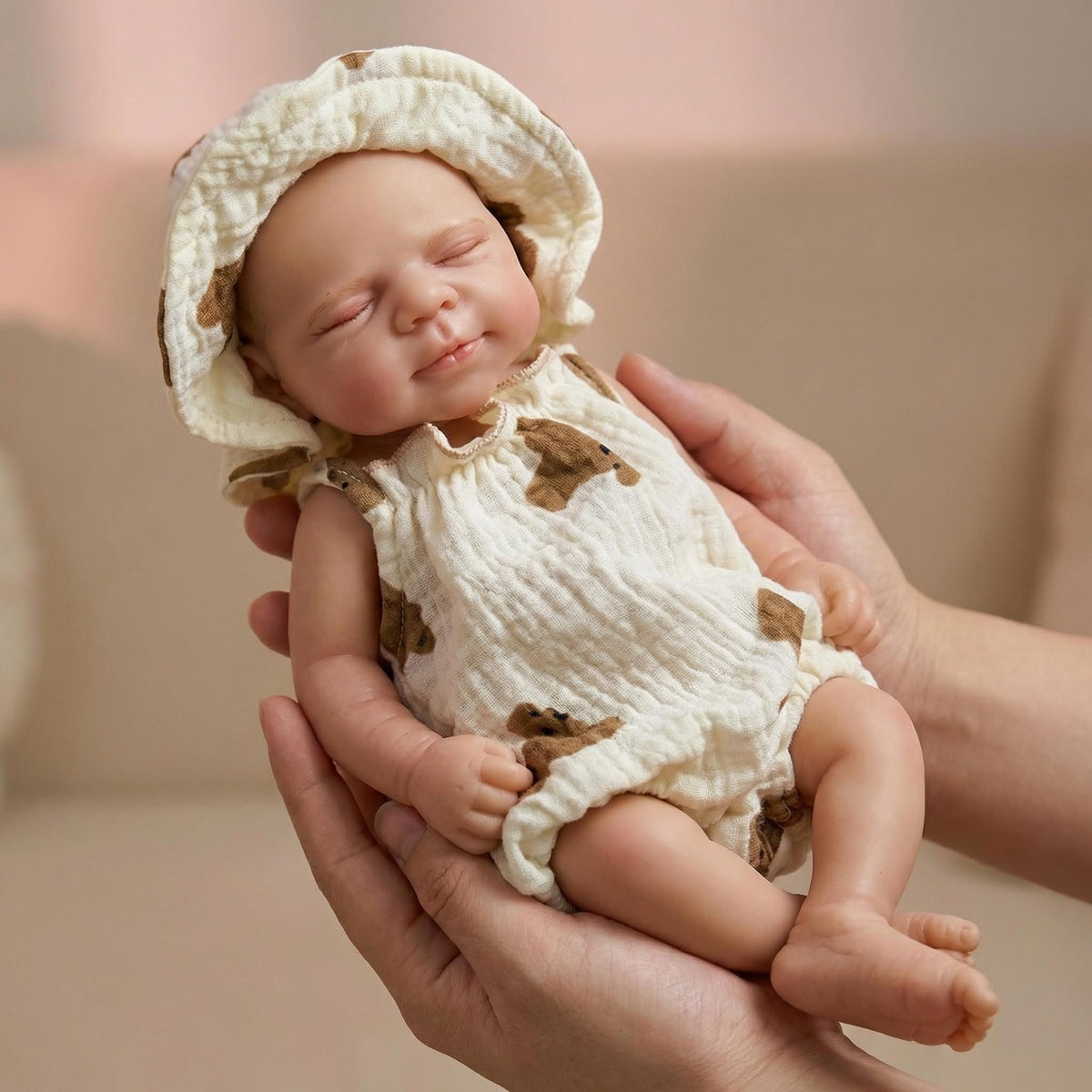 Muñeca reborn de silicona sólida Pascale, de 12 pulgadas, con mono sin mangas