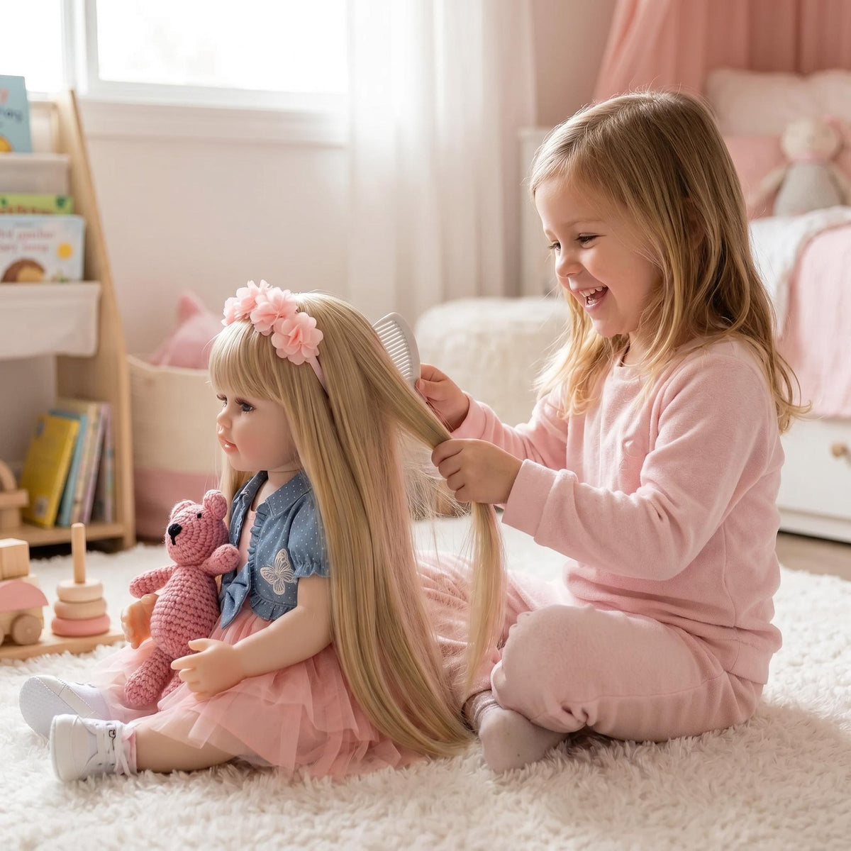 Muñeca Reborn de niño pequeño de 22 pulgadas, cuerpo completo de vinilo, rubia, muñeca de colección de arte premium como regalo de lujo para cumpleaños y festividades.