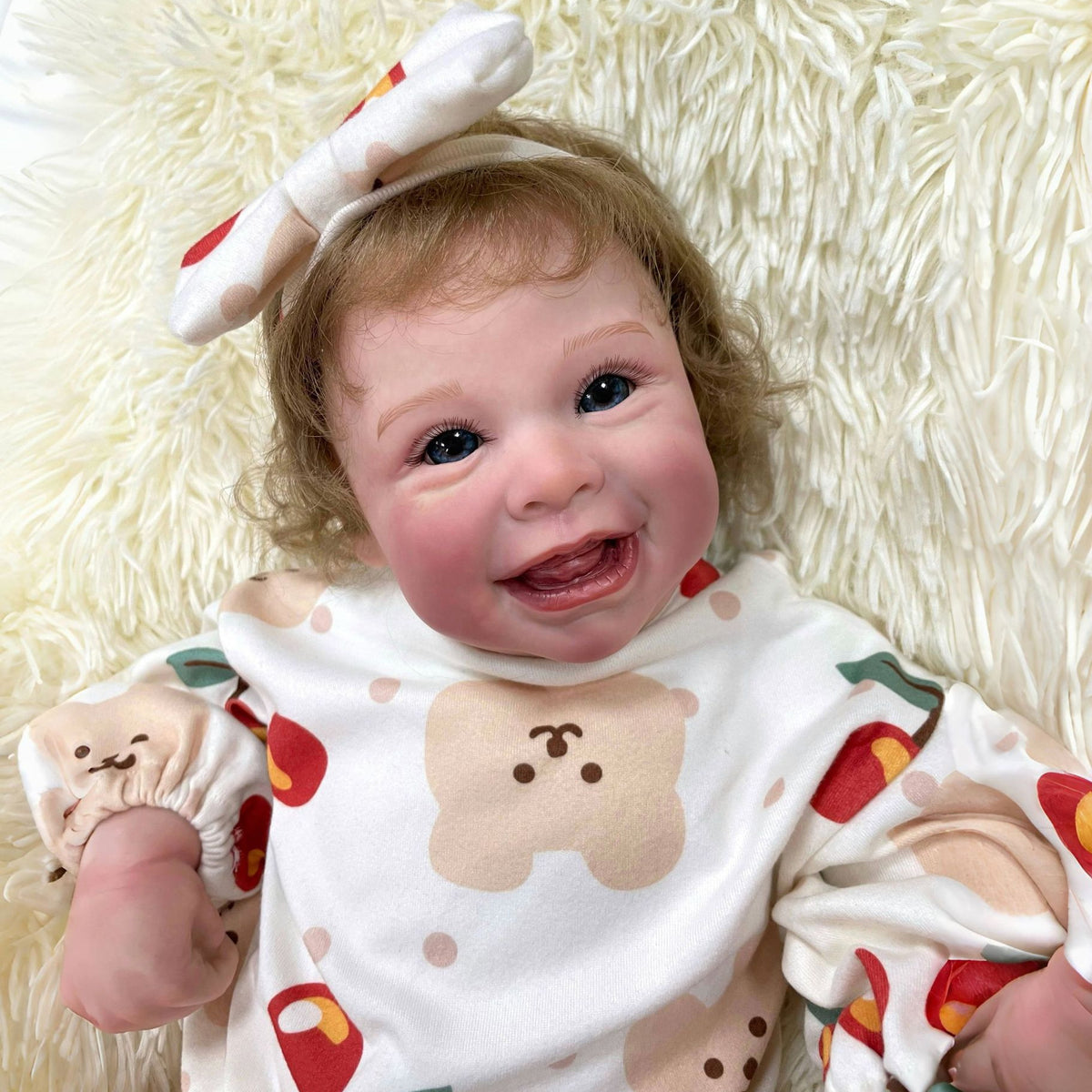 Muñeca Reborn hecha a mano de 22 pulgadas, realista, con cuerpo de tela, juguete para niñas pequeñas