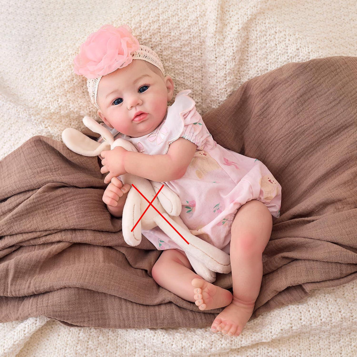 Realistic 19 inch life-like with Cloth Body Reborn baby doll gifts for kids
