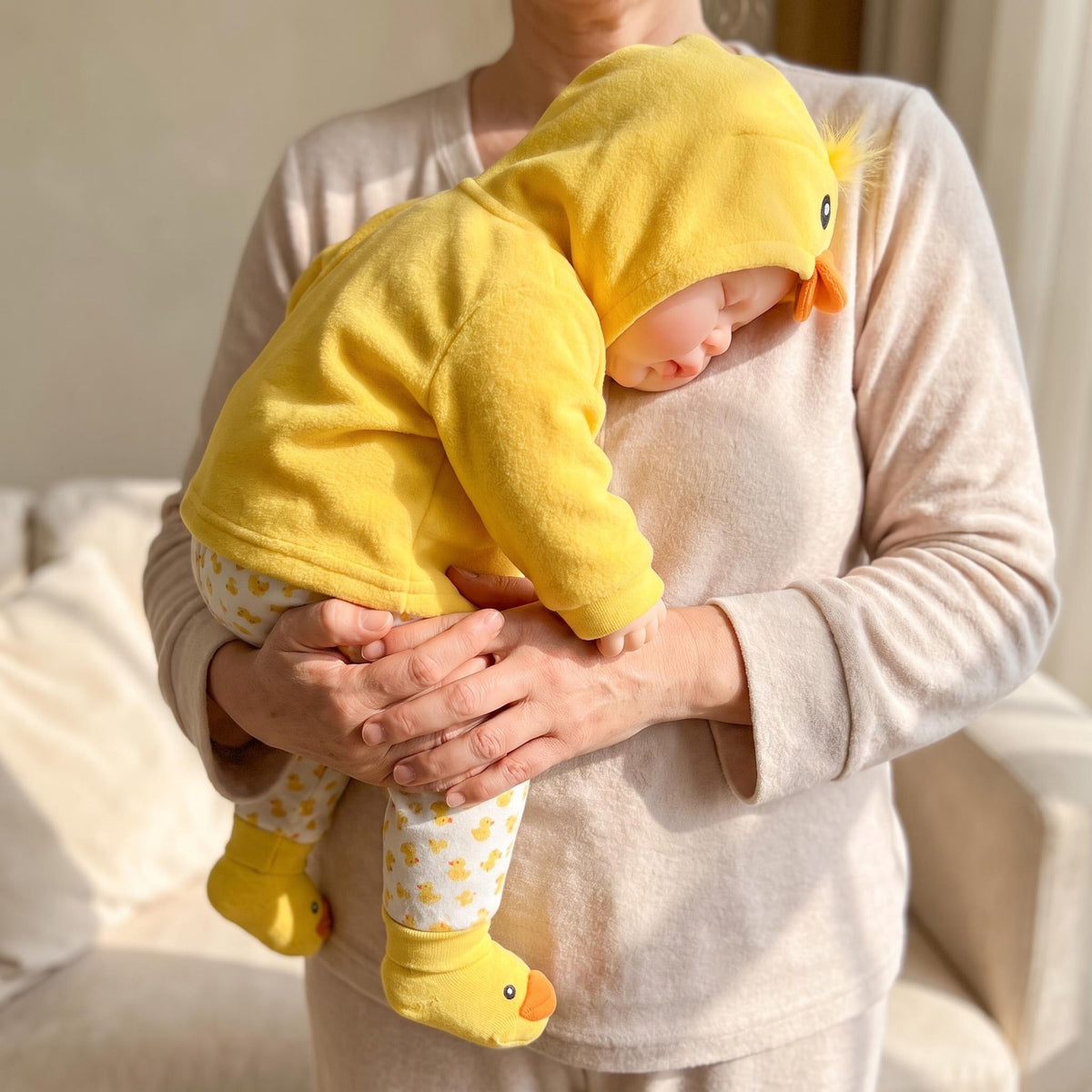 Muñeca Reborn de silicona de 19 pulgadas de aspecto realista, compañera ideal para regalos festivos