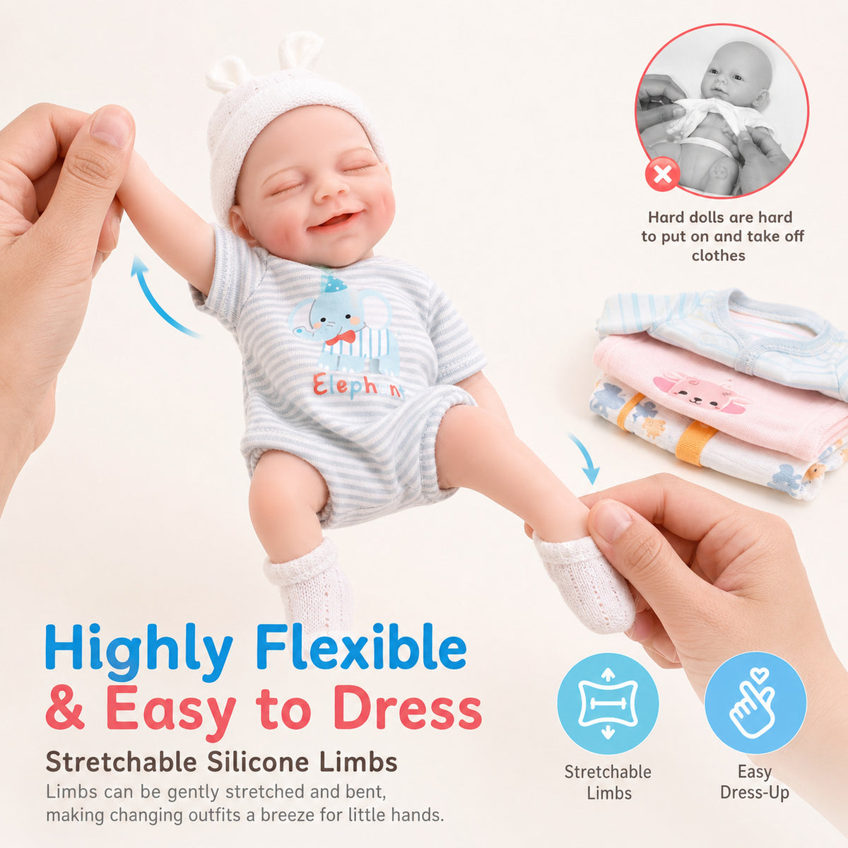 Muñeca Reborn realista hecha a mano de 12 pulgadas con cuerpo completo de silicona sólida, piel 3D, juguete de recién nacido, regalo para niñas y coleccionistas de muñecas