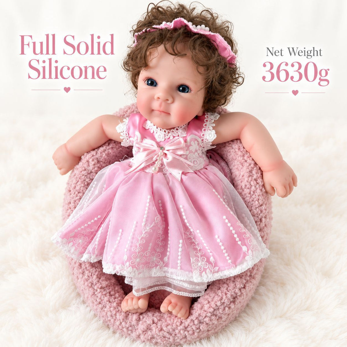 18 inch silicone reborn doll solid silicone girl doll bathable toy gift