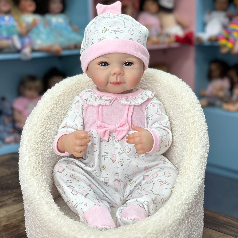 Muñeca reborn de vinilo completo de 20 pulgadas, rasgos de bebé realistas, juguete de compañía ideal para niños y coleccionistas adultos