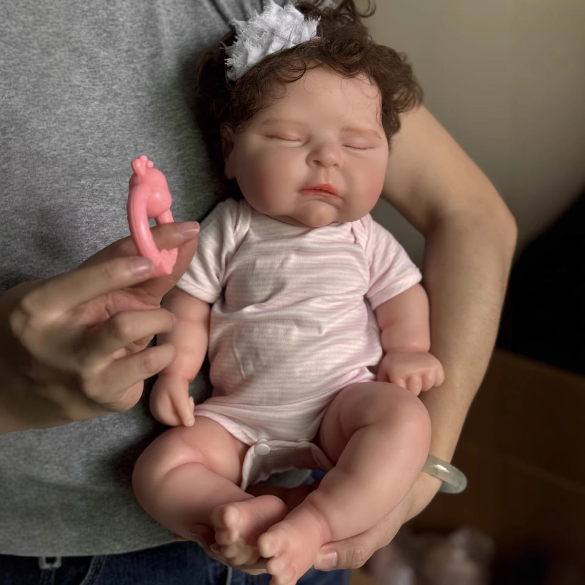 Muñeca Reborn de silicona sólida, lavable y flexible, de 18 pulgadas, kit completo con ropa, regalo premium para coleccionistas de muñecas
