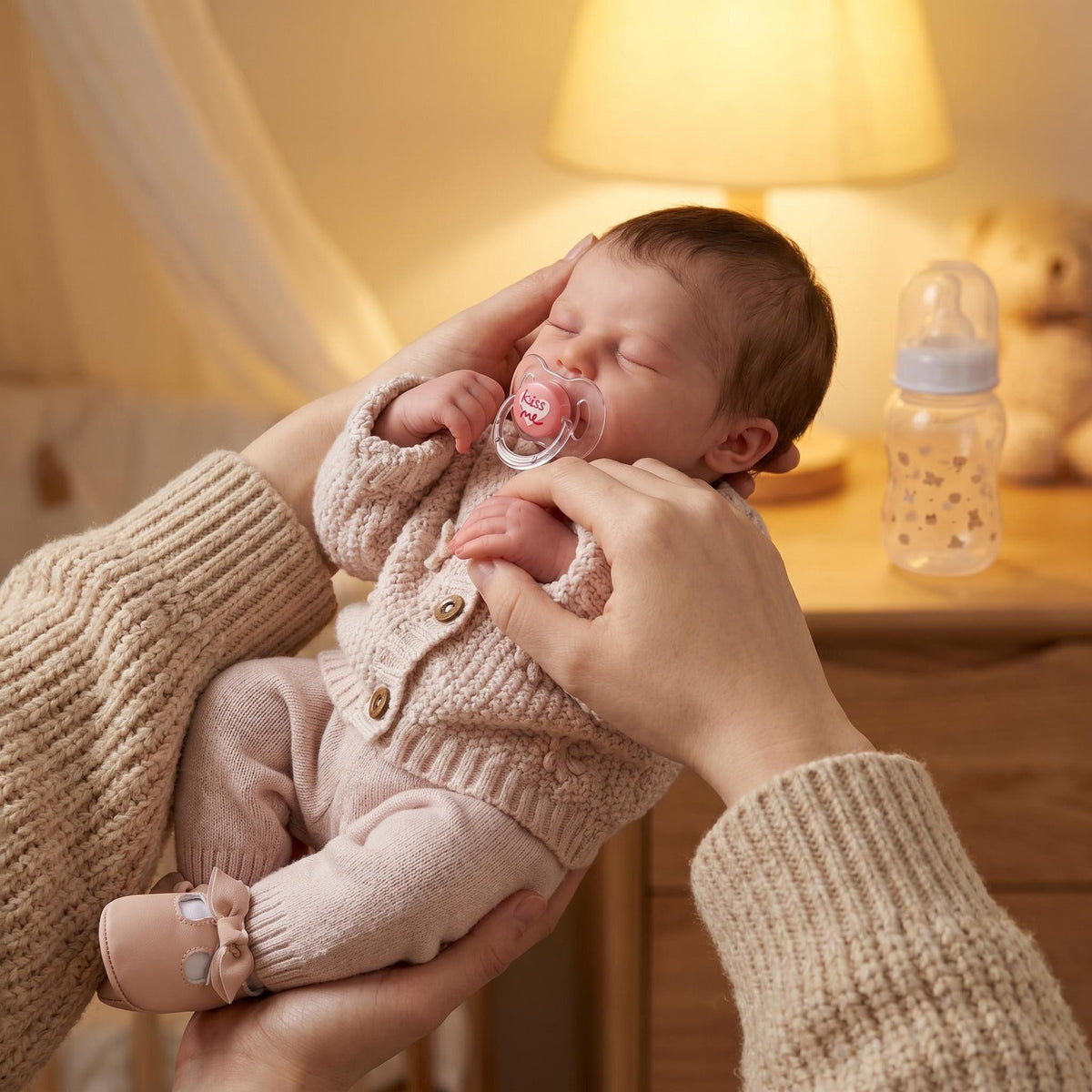 Muñeca Reborn de 19 pulgadas, juguete artesanal de regalo para niños con cuerpo completo de vinilo