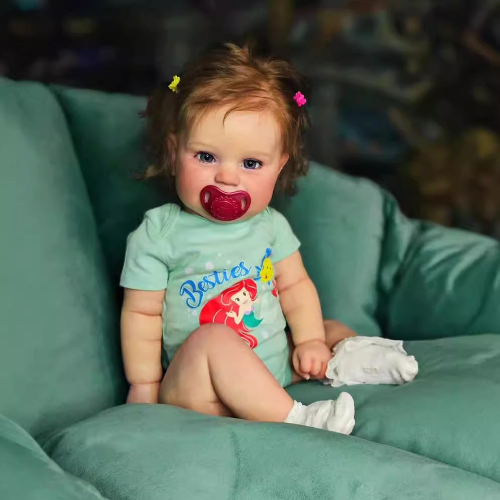 Muñeca Reborn de 50 cm de vinilo completo con piel 3D simulada