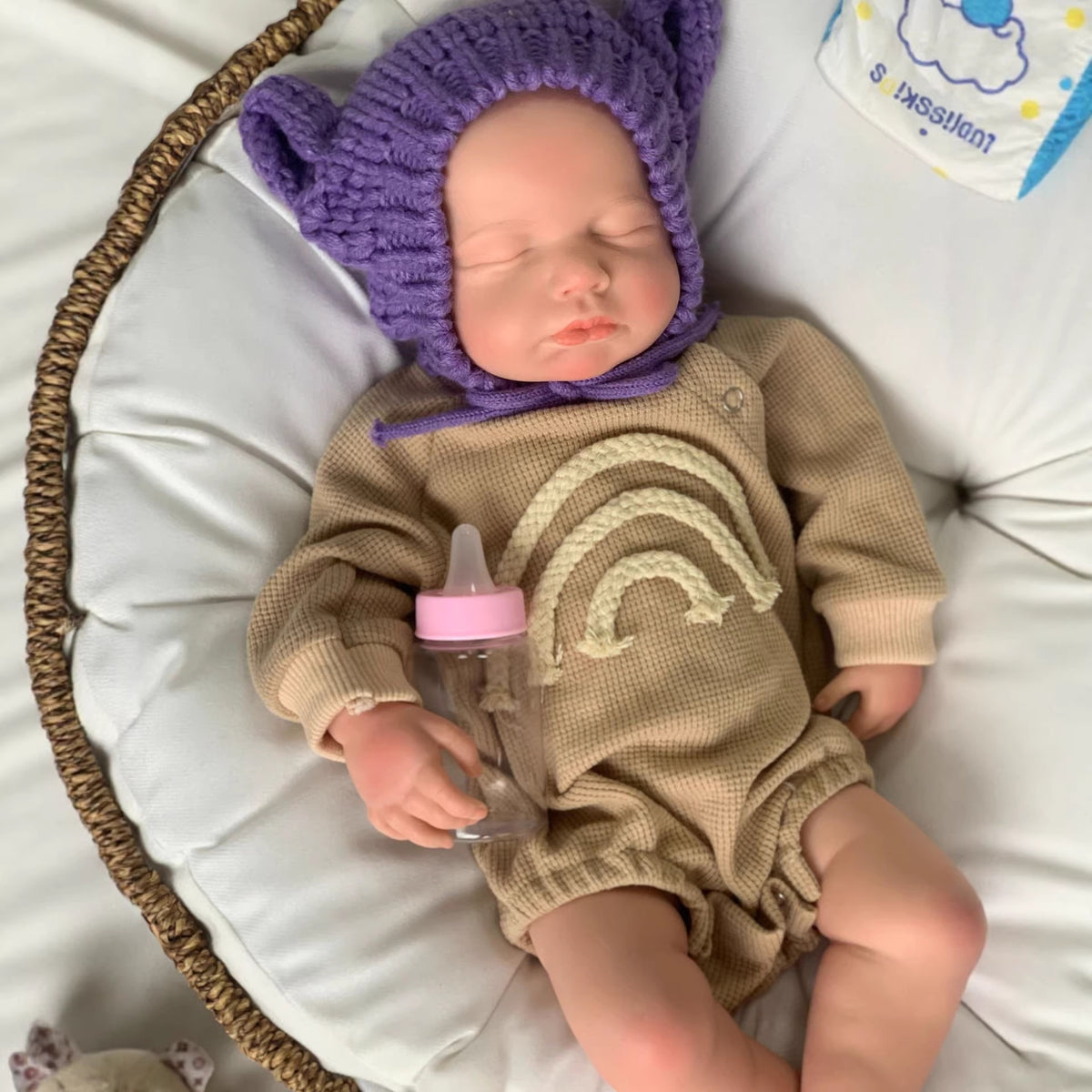Muñeca Reborn realista de 18 pulgadas con cuerpo de silicona sólida, juguete hecho a mano, regalo para niñas y coleccionistas de muñecas