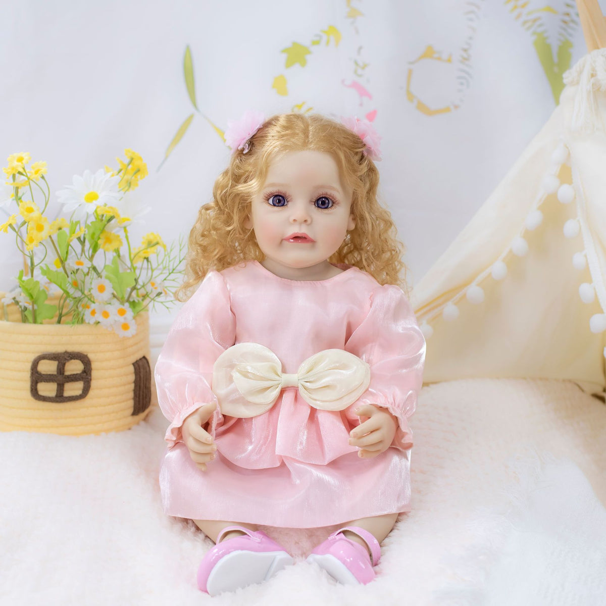 Muñeca reborn realista de 22 pulgadas con cuerpo completo de vinilo, una dulce opción de regalo para niños y adultos en ocasiones especiales